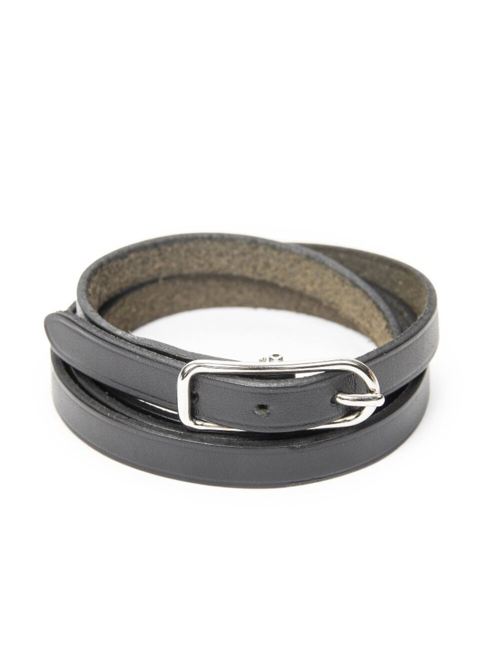 Hermes Hapi 4 II Bracelet Black Swift Leather